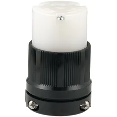 Conector 1/2 vuelta industrial 125 V negro-blanco