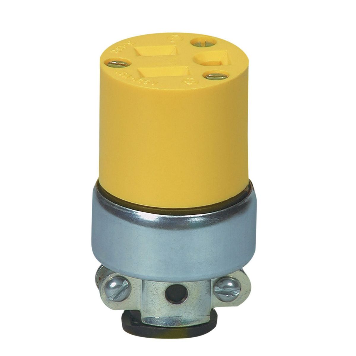 Arrow Hart - Conector de vinil blindado 125 V amarillo