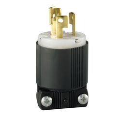 Clavija industrial 125 V 8.4 16.7 m negro y blanco