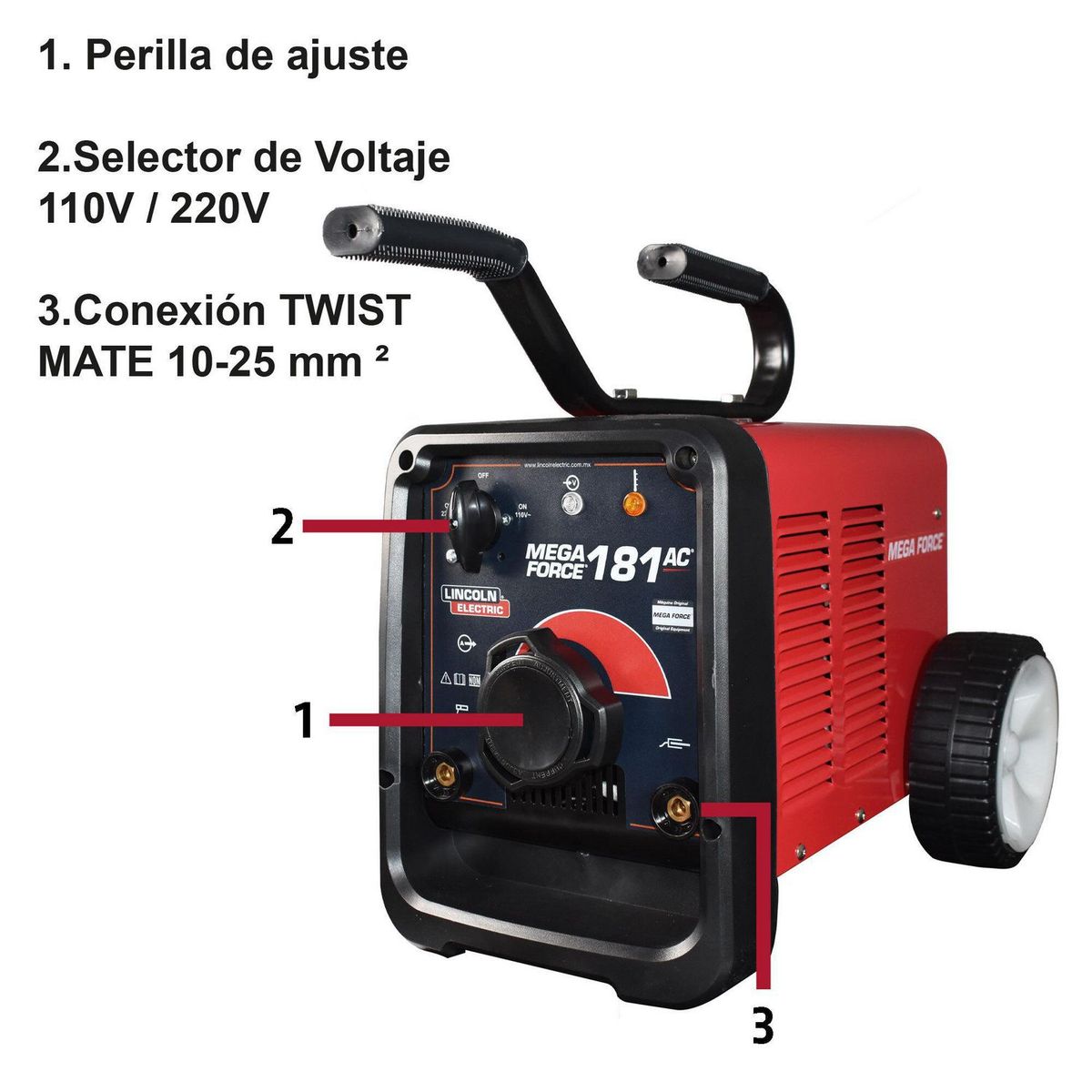Mega Force - Soldadora Inverter Electrodo Revestido 181 AC