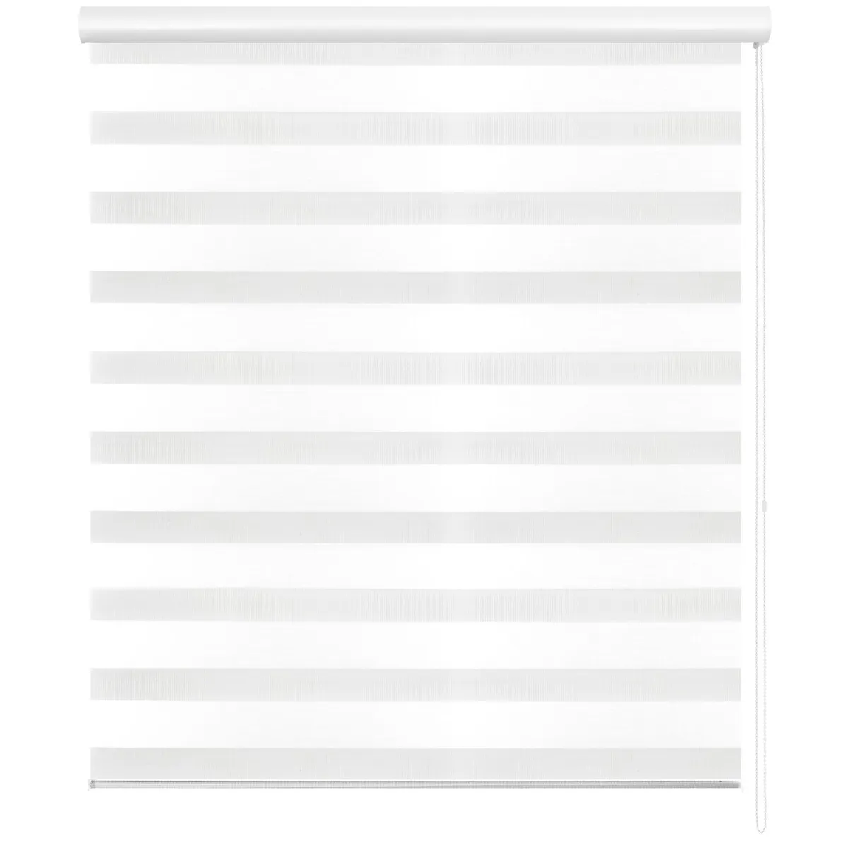 Just Home Collection - Persiana Enrollable Dúo Wood Blanco 140 x 165 cm