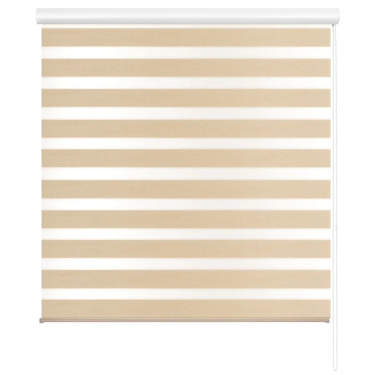 Home Collection - Persiana Enrollable Dúo Wood Crema 120 x 165 cm