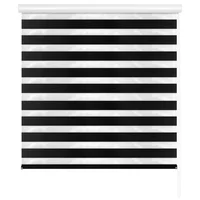 Persiana enrollable duo Wood Negro 120 x 250 cm