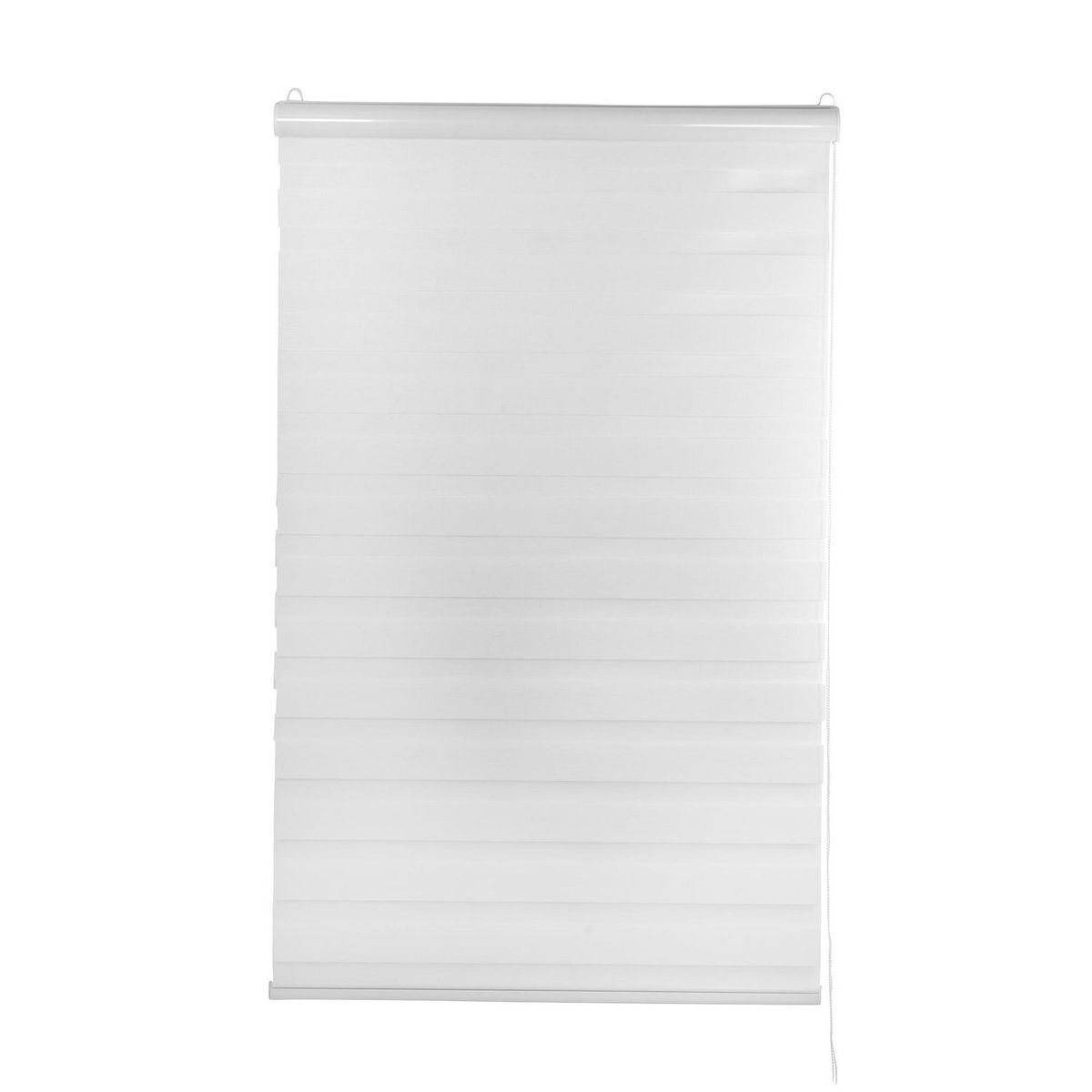 Just Home Collection - Persiana Enrollable Dúo Wood Blanco 120 x 250 cm