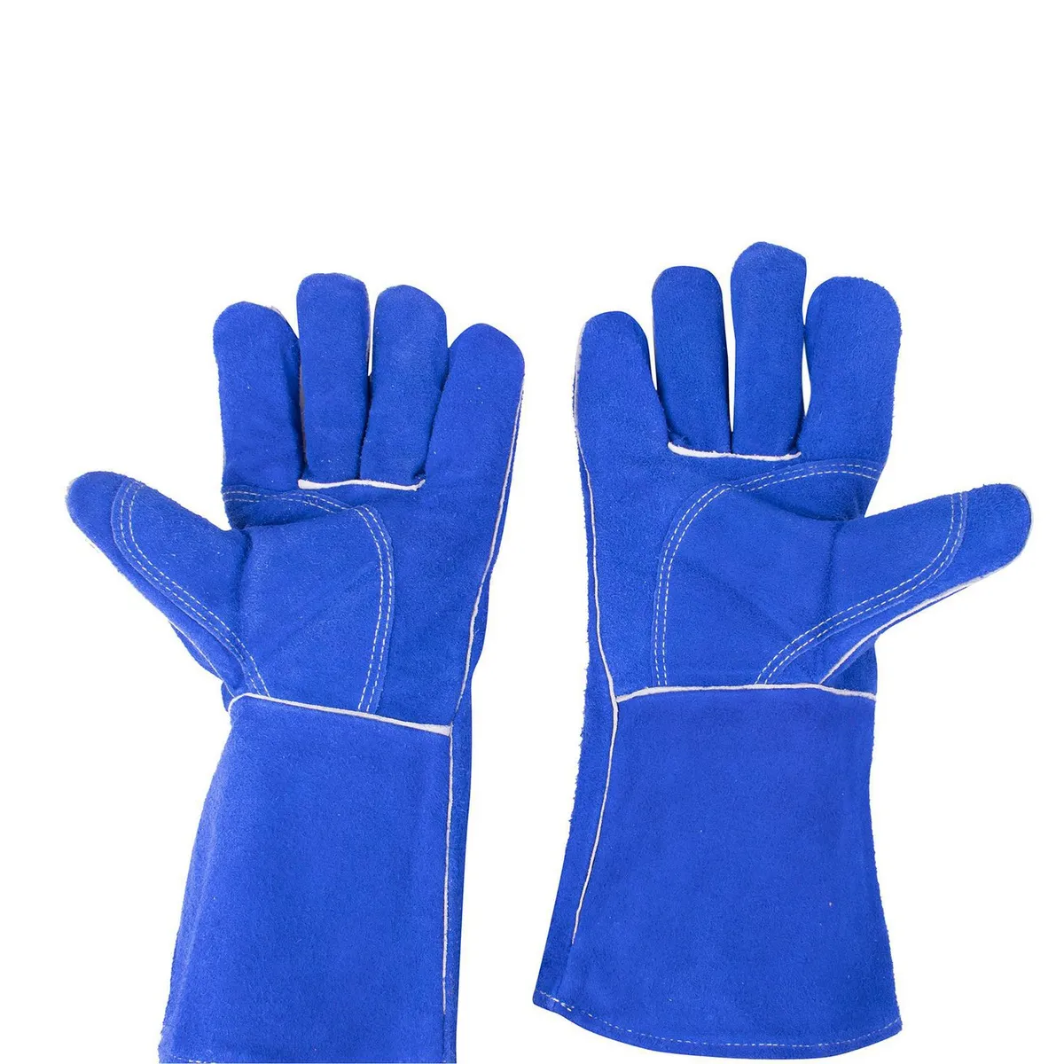 Derma Care - Guante para soldador azul con hule espuma hilo kevlar