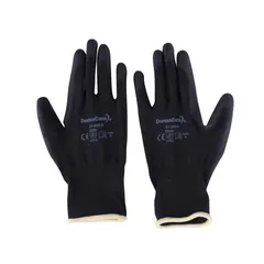 Guante de nylon negro c/ palma de nitrilo talla 8