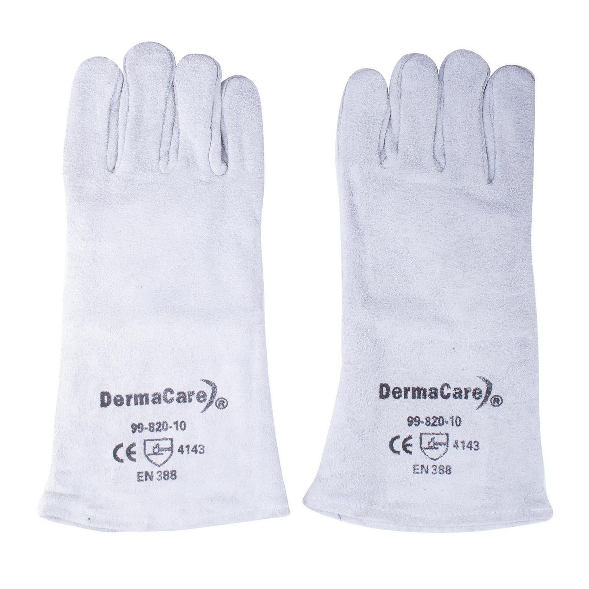 Guante para soldador gris c/ hilo de algodón, marca Derma Care - Foto Principal