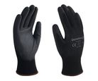 Guante de Nylon Negro con Palma de Poliuretano Talla 8