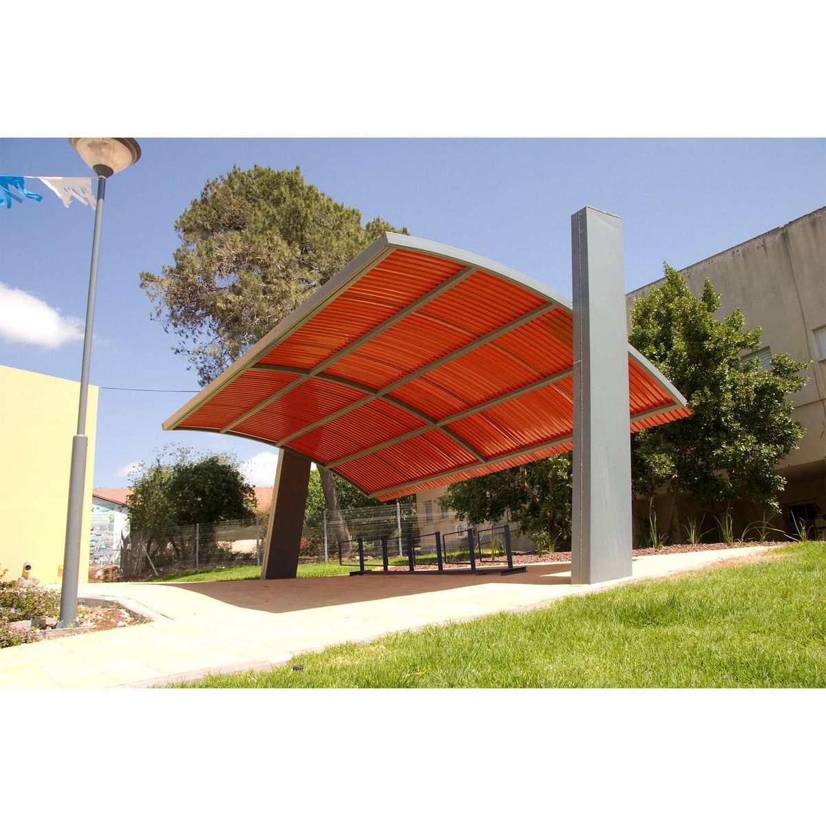 Palram - Lámina de policarbonato corrugado Suntuf Rojo 8mm x 1.04 x 3.05 m