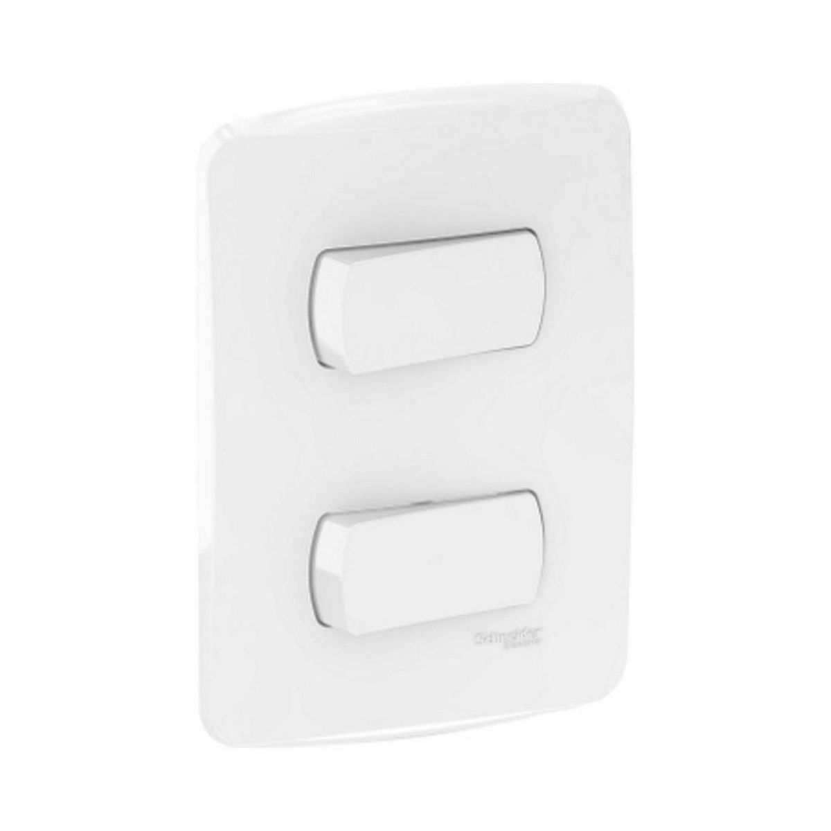Schneider Electric - 2 Interruptores sencillos 10A 127V~ , producto armado (incluye placa). Color Blanco