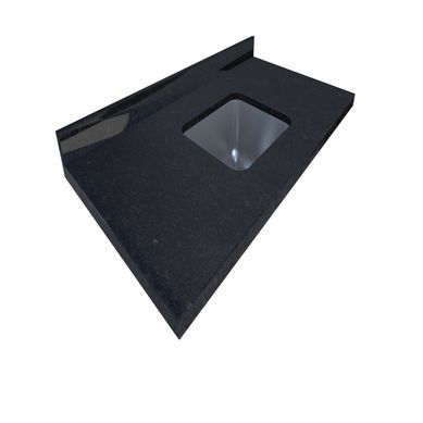 Cubierta con fregadero negro angola 1.5m