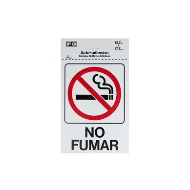 Senal No Fumar 13x18