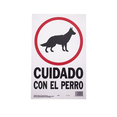 Senal Cuidado con el Perro 25x36