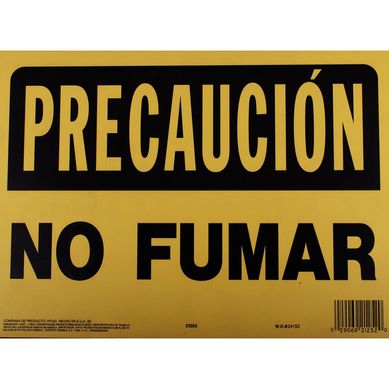 Senal Precaucion No Fumar