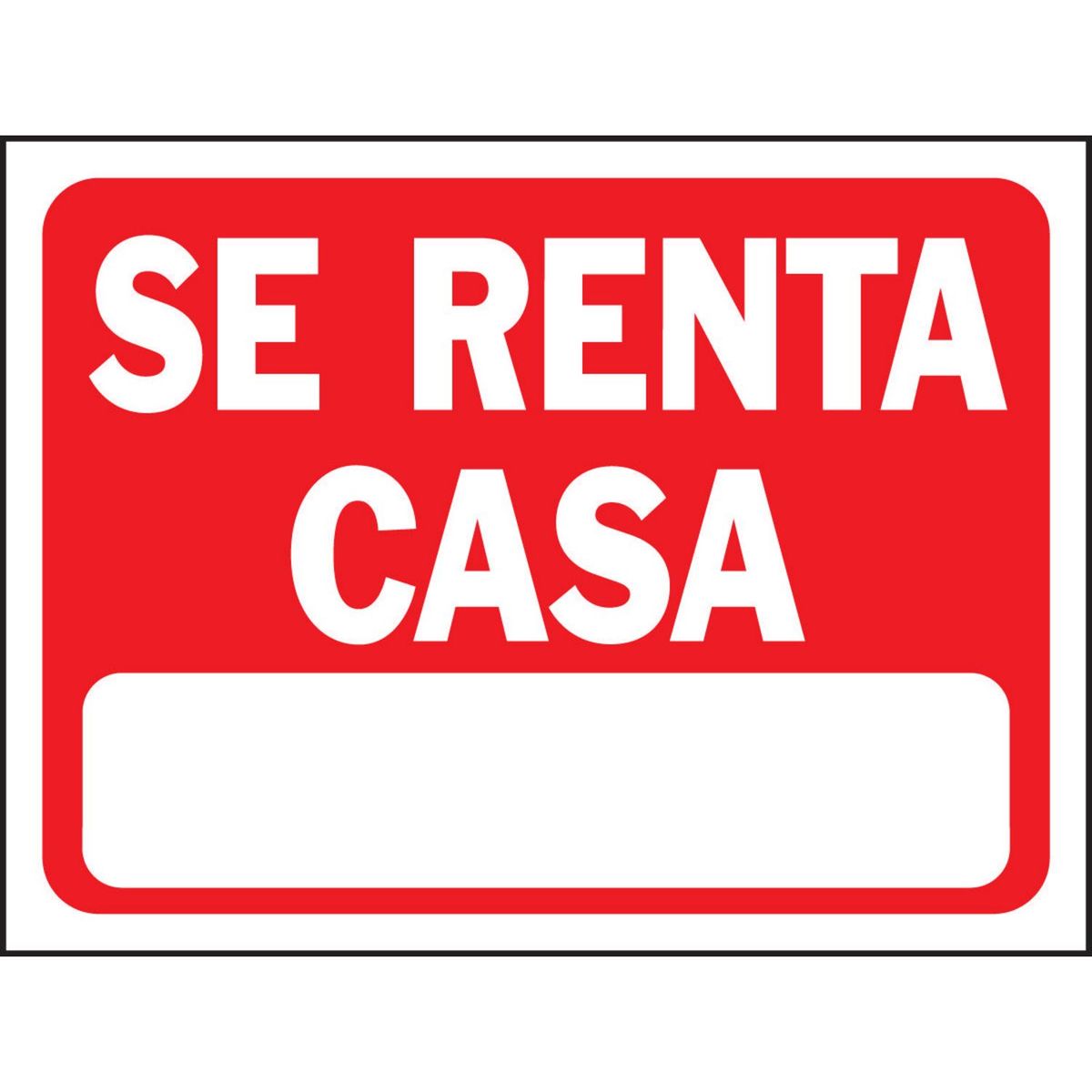 Senal Se Renta Casa color rojo 23x30, marca Hyko - Foto 2