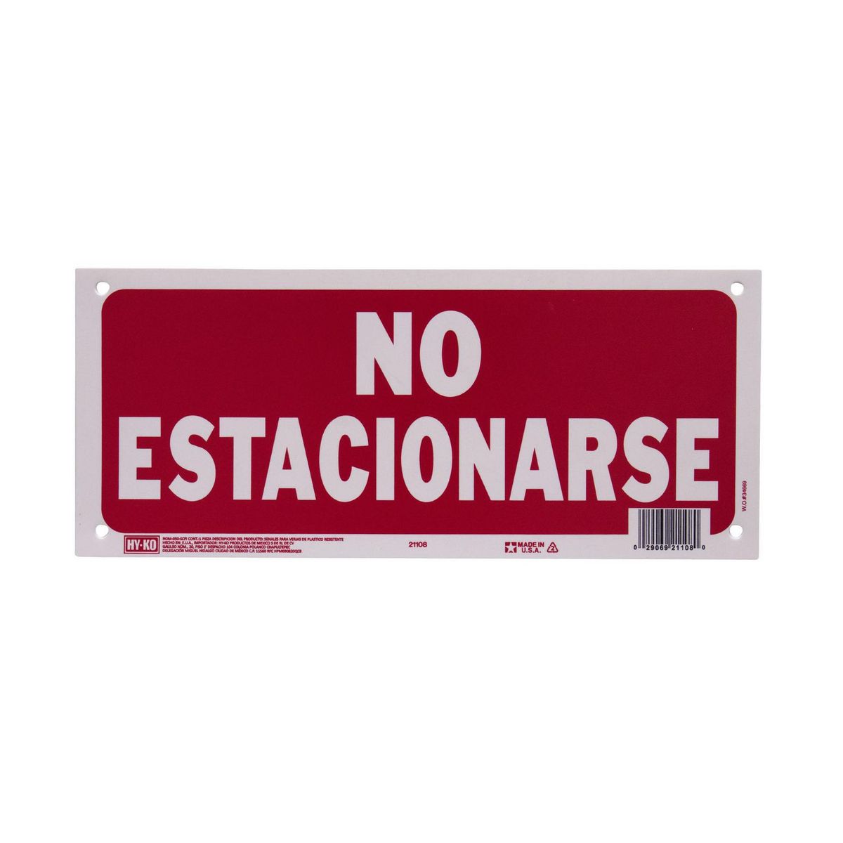 Hyko - Senal No Estacionarse 15x36