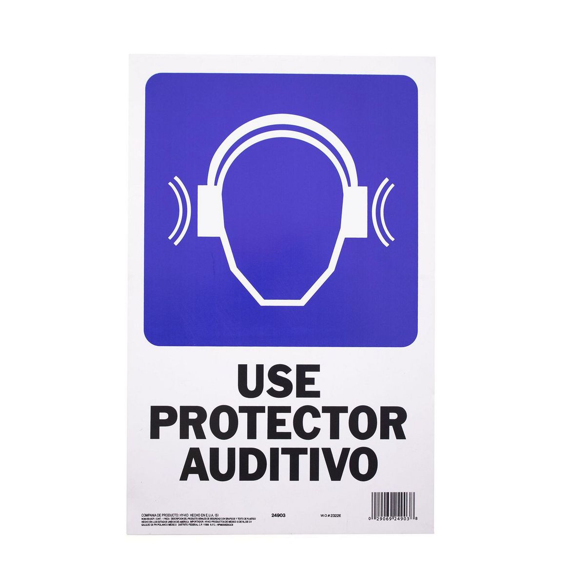 Senal Use Protector Auditivio 25x36, marca Hyko - Foto Principal