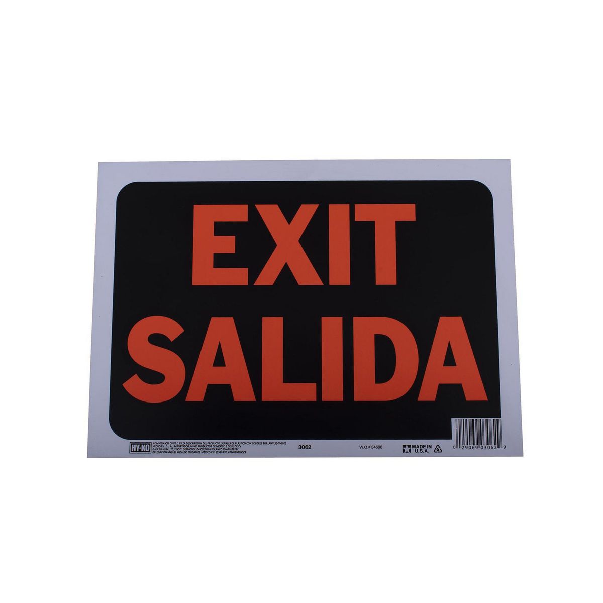 Senal Bilingue Exit/Salida, marca Hyko - Foto Principal
