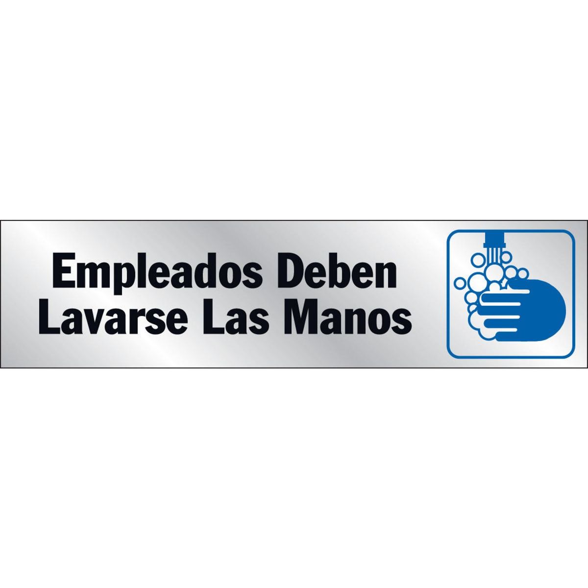 Hyko - Senal Aluminio Empleados deben lavarse las manos