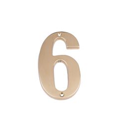 Numero de Laton Pulido 5" Prestige # 6