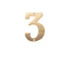 Numero de Laton Pulido 5" Prestige # 3