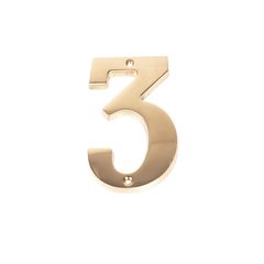 Numero de Laton Pulido 5" Prestige # 3