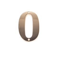 Numero de Laton Pulido 5" Prestige # 0