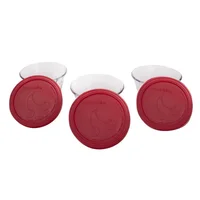 Juego 3 flaneras con tapa Pyro