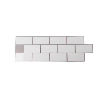 Mosaico autoadherible blanco