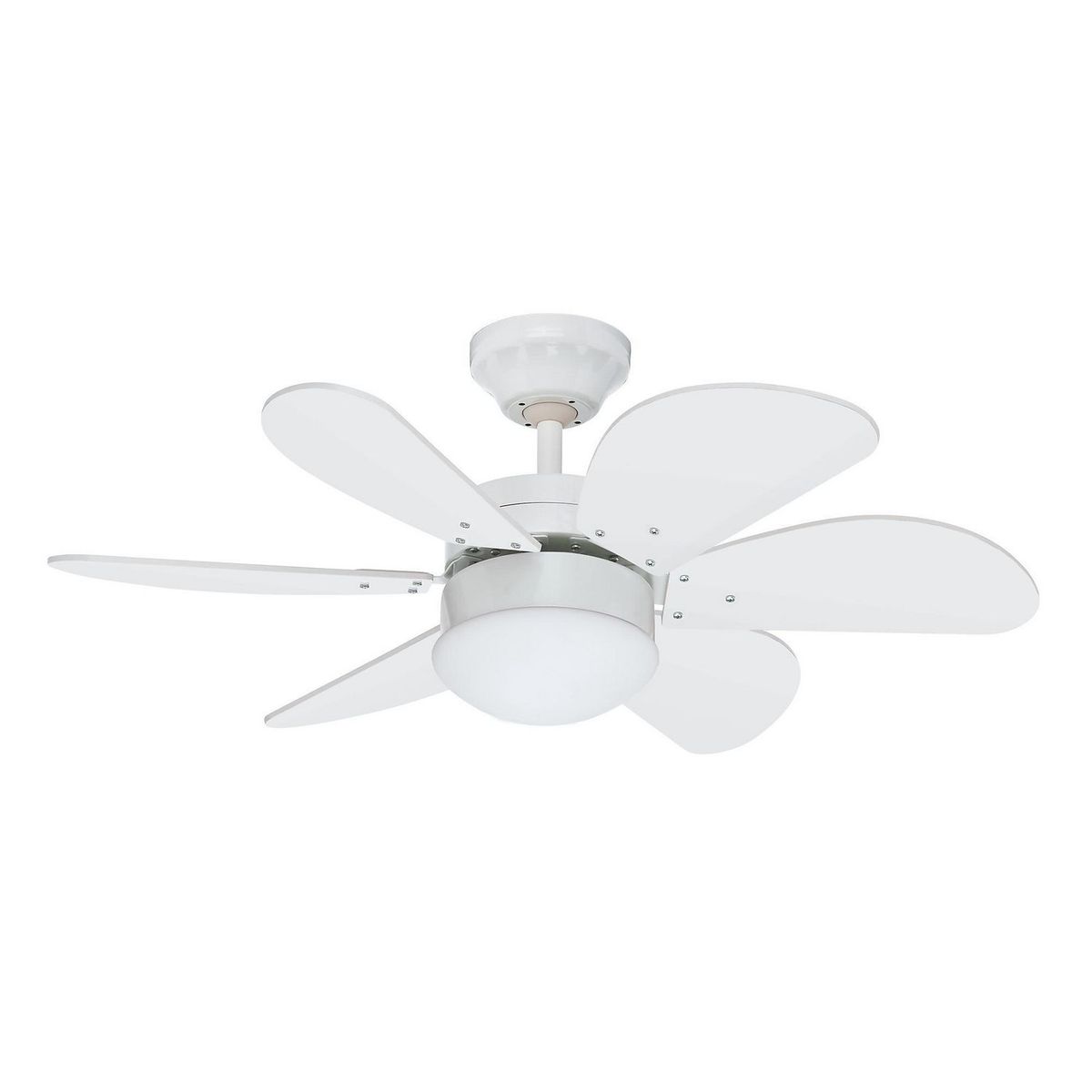 Hunter - Ventilador de Techo Sprint 6 Aspas y 1 Luz de 32" Blanco