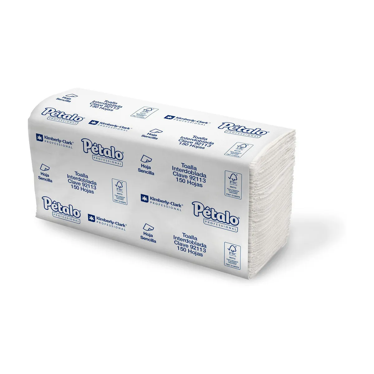 Petalo - Toalla de Manos Interdoblada 150 hojas x 20 pack