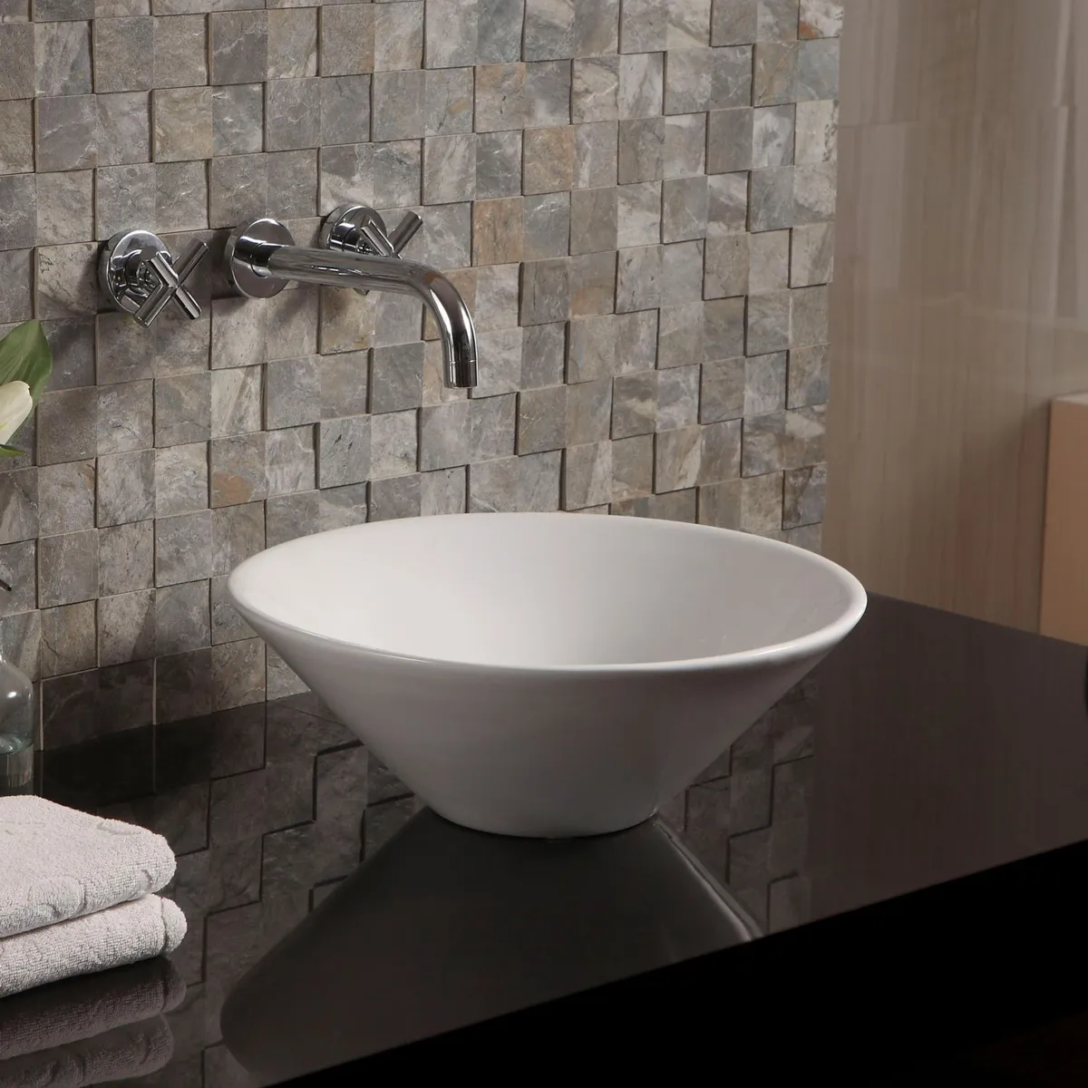 Sensi Dacqua - Lavabo de cerámica circular 42 cm