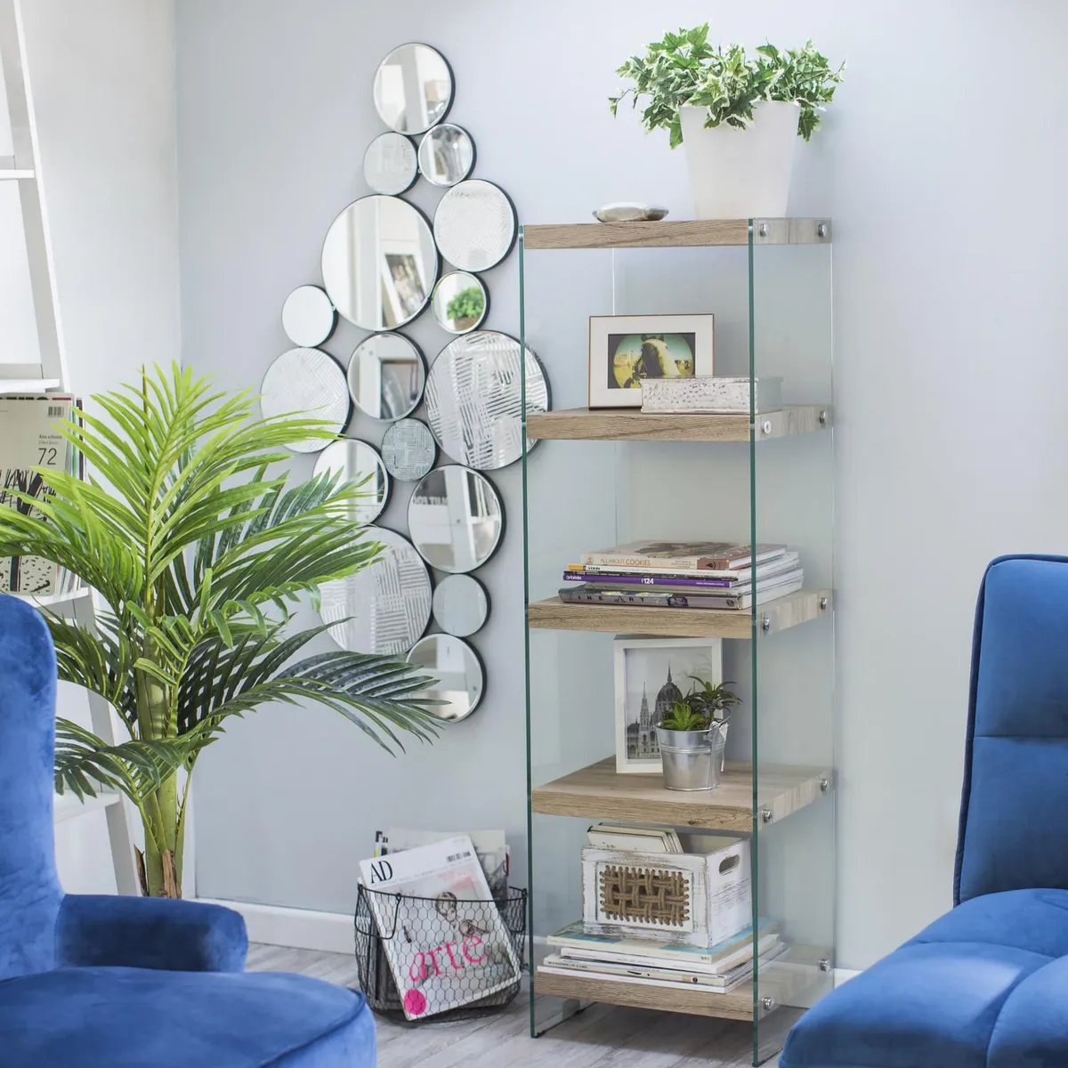 Just Home Collection - Espejo Decorativo Multiforma Massa de 59 x 120 cm Plata