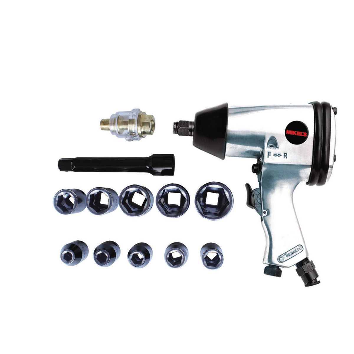Mikels - Kit Pistola de Impacto Neumatica 1/2"