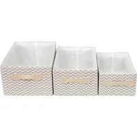 Set 3 cajas de tela diseño Zig