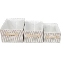 Set 3 cajas de tela diseño Zig