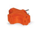 Adaptador tipo T 3 contacto aterrizado
