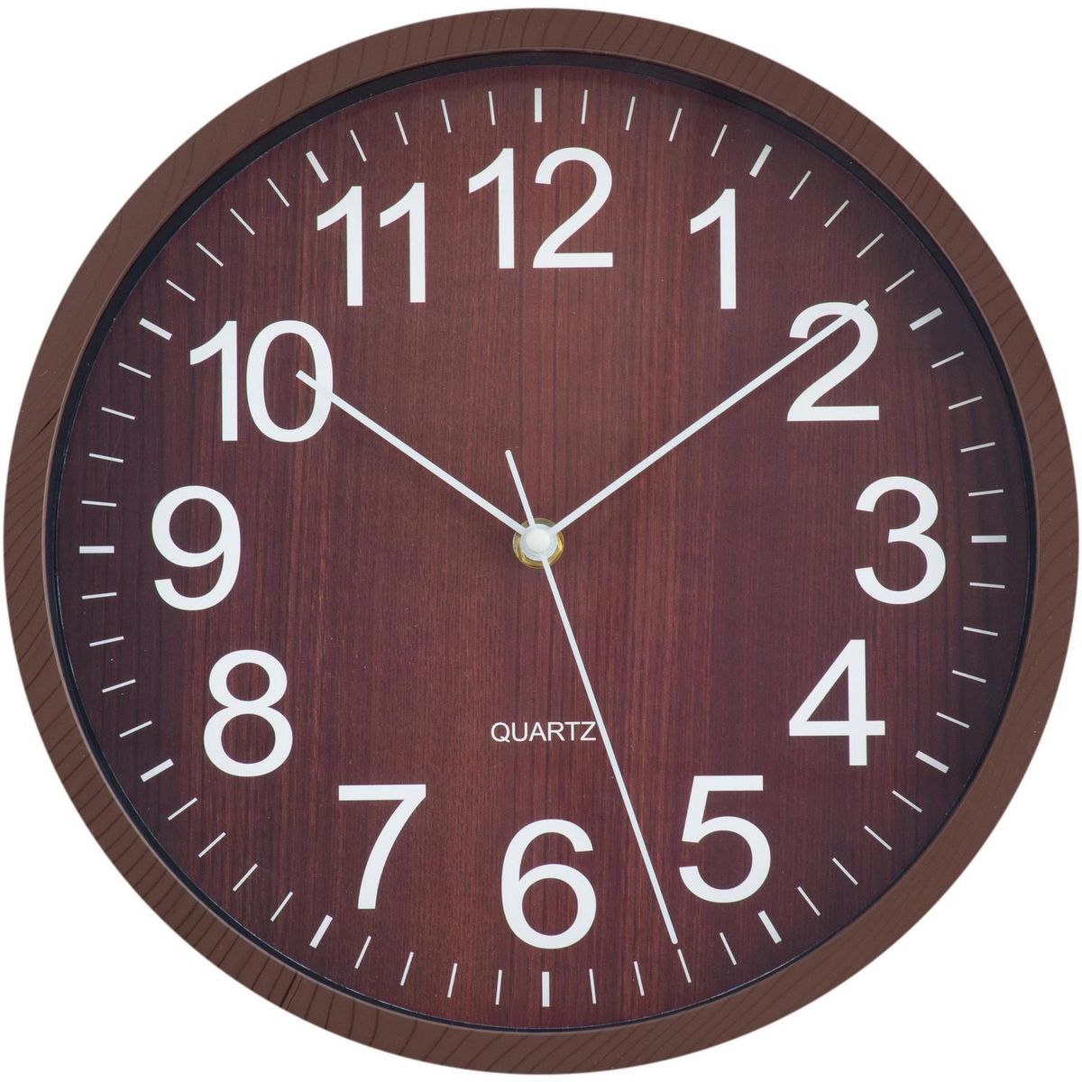 Just Home Collection - Reloj de pared Wooden de 29 cm Café
