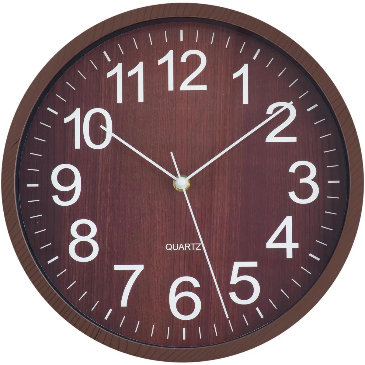 Just Home Collection - Reloj de pared Wooden de 29 cm Café