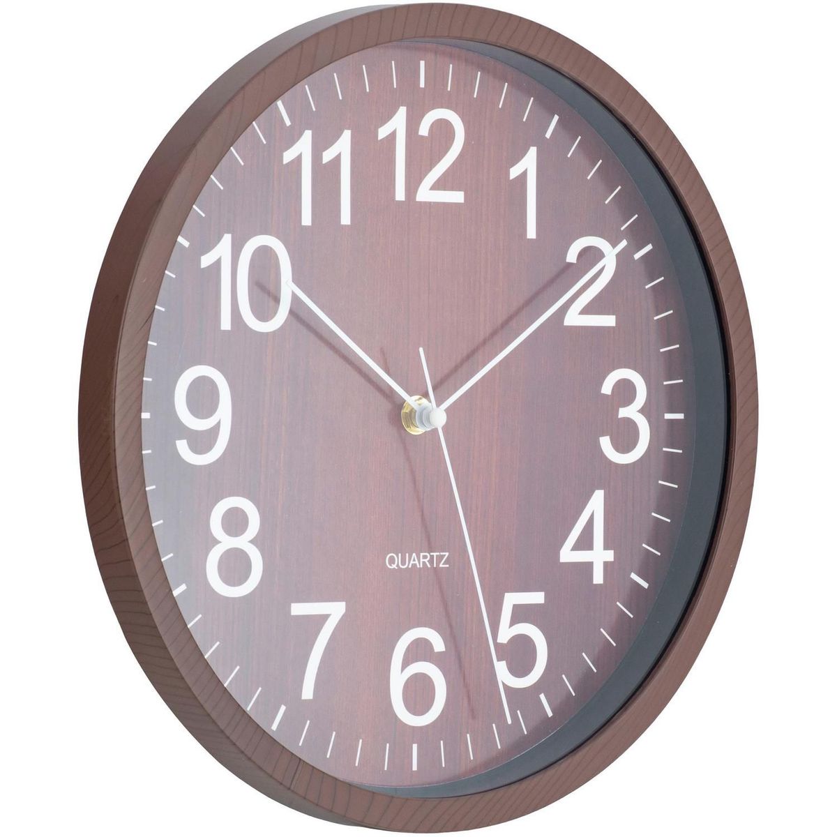 Just Home Collection - Reloj de pared Wooden de 29 cm Café