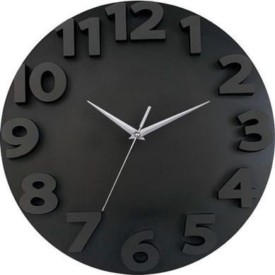 Reloj de Pared Color Negro 3D 50cm