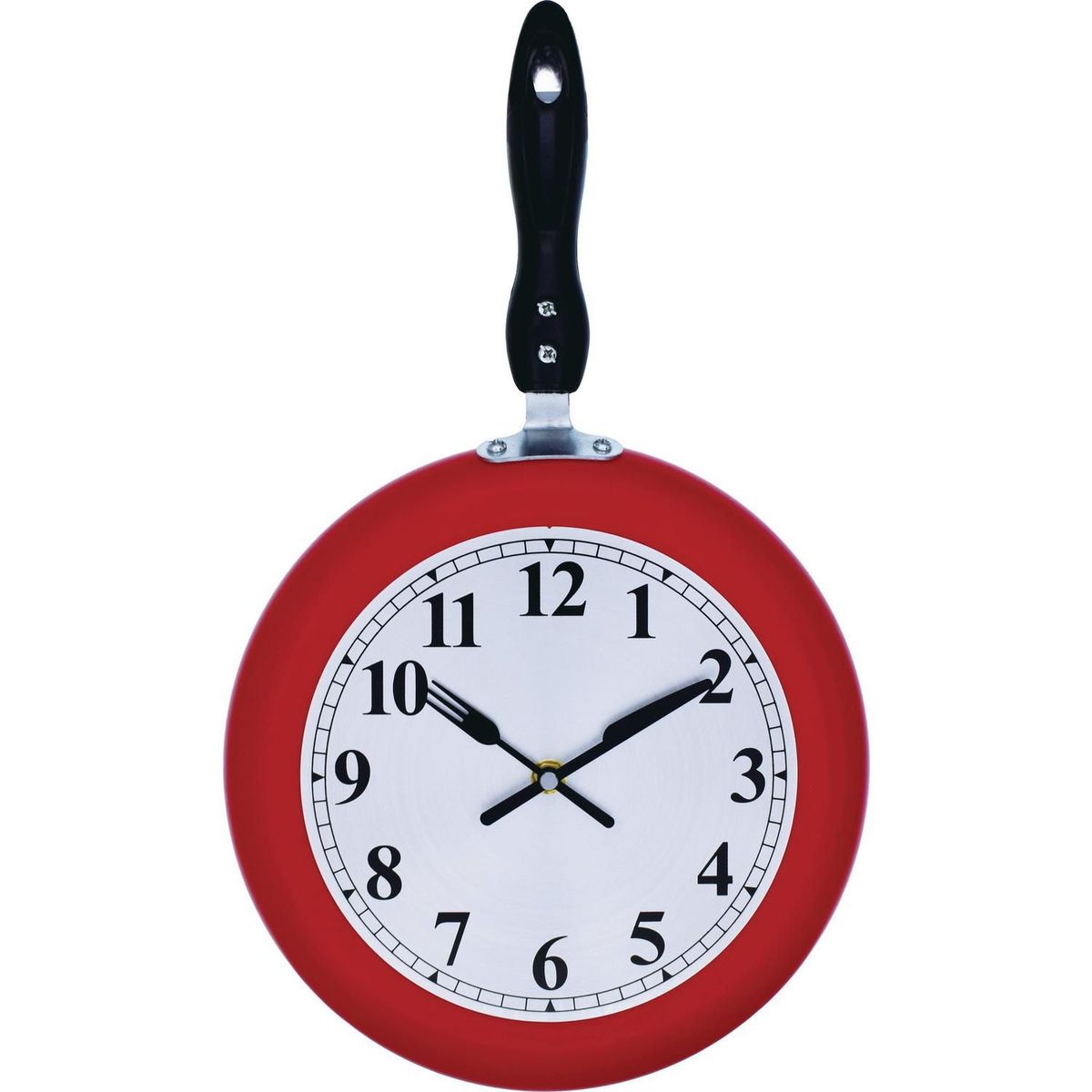 Reloj de Cocina Sartén Rojo 32 x 45 cm, marca Just Home Collection - Foto Principal