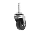 Rodaja plana de hule de 2" con espiga de madera y socket