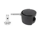 Rodaja "Twin" de nylon 50 mm espiga de madera con socket