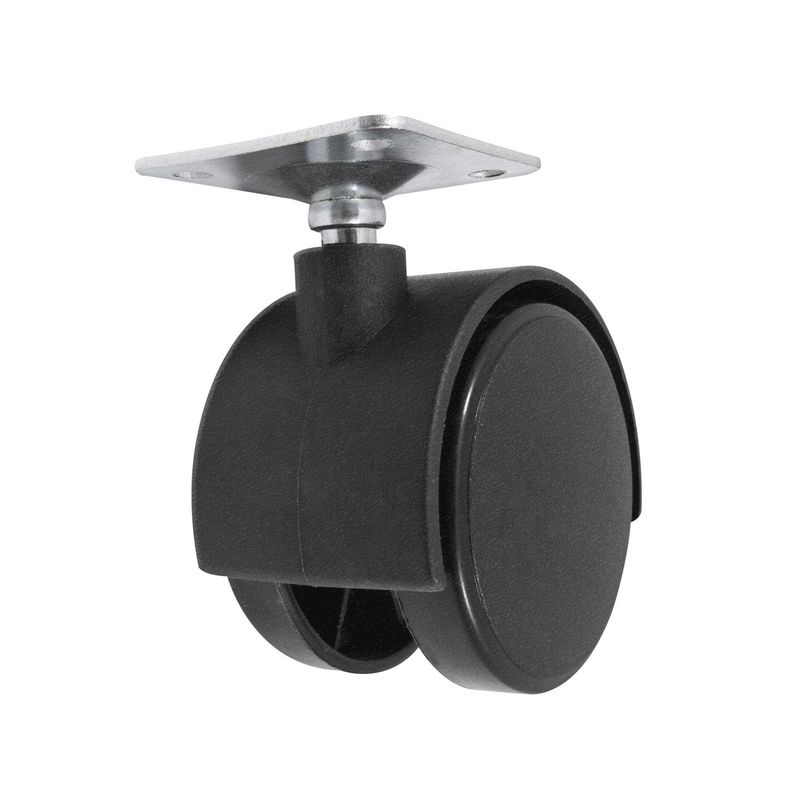 Fixser - Rodaja "Twin" de Nylon 40 mm con Placa