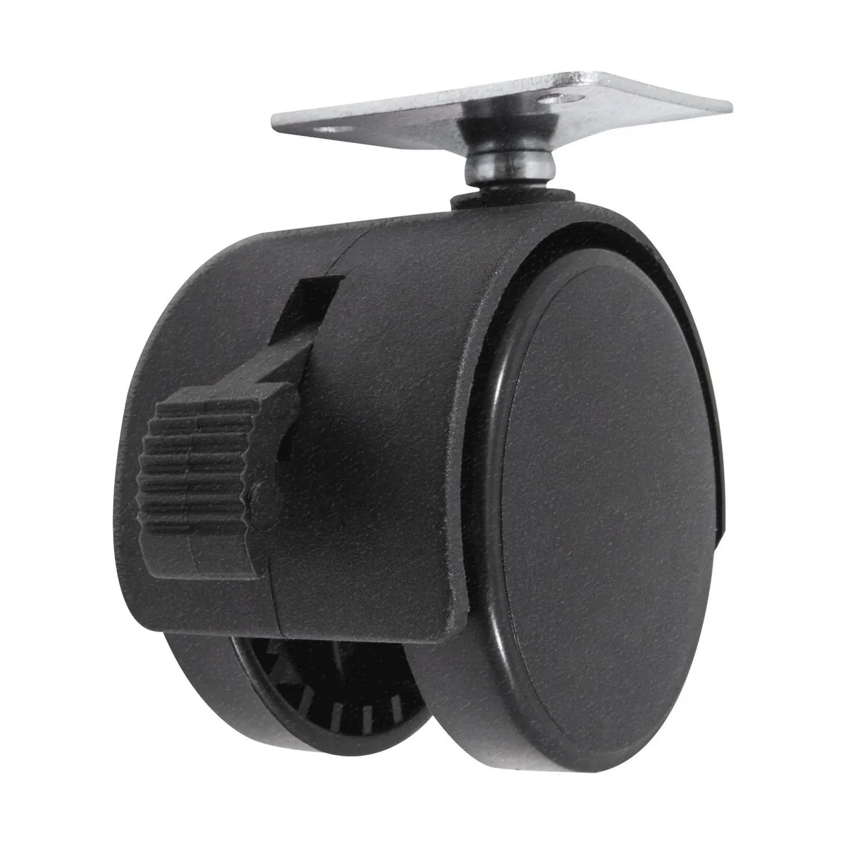 Fixser - Rodaja "Twin" de Nylon 50 mm con Placa y Freno