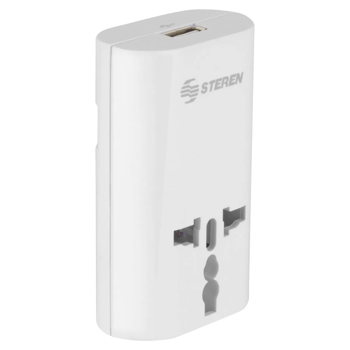 Adaptador universal de contactos y cargador USB, marca Steren - Foto Principal