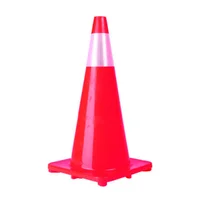 Cono Fluo de 71 cm c/Reflejante Base Naranja