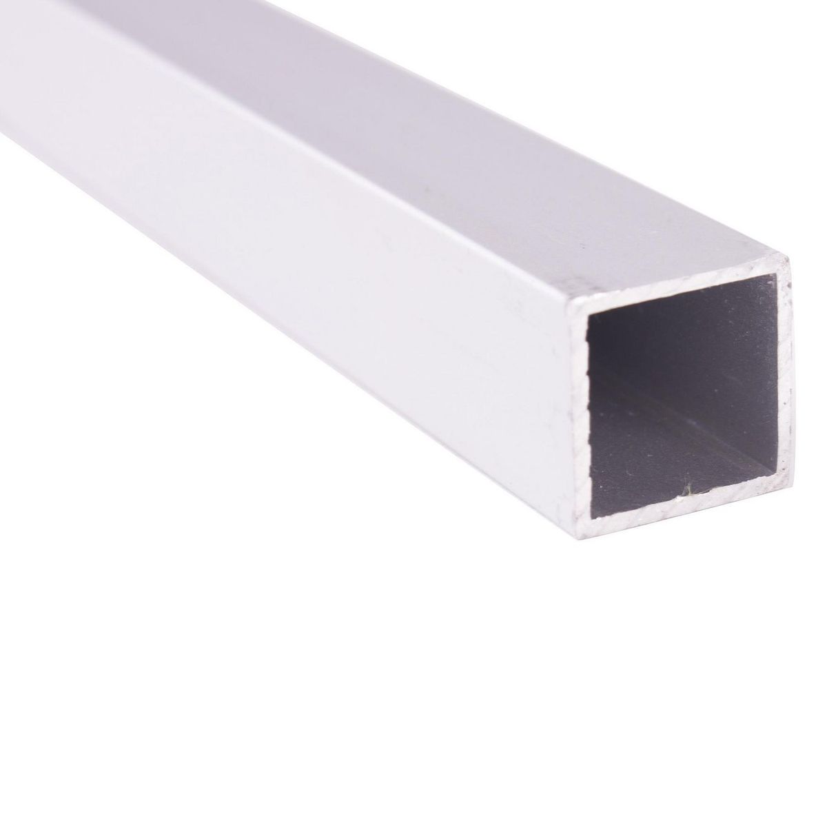 Alfer - Tubo Cuadrado 15 mm Aluminio Anodizado Plata 1 m
