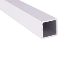 Tubo Cuadrado 15 mm Aluminio Anodizado Plata 1 m